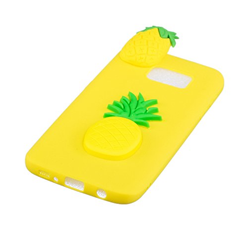 Jewby Galaxy S7 Case, Vivid Cute Cartoon Case for Samsung Galaxy S7 with a Free Screen Protector (Pinapple)