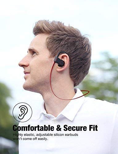 Otium Bluetooth Headphones, Best Wireless Earbuds IPX7 Waterproof Sports Earphones w/Mic HD Stereo Sweatproof in-Ear Earbuds Gym Running Workout 8 Hour Battery Noise Cancelling Headsets