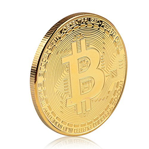 Bitcoin Commemorative Coin 24K Gold Plated BTC Limited Edition Collectible Coin With Protective Case