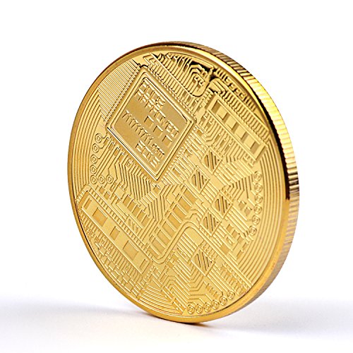 Bitcoin Commemorative Coin 24K Gold Plated BTC Limited Edition Collectible Coin With Protective Case