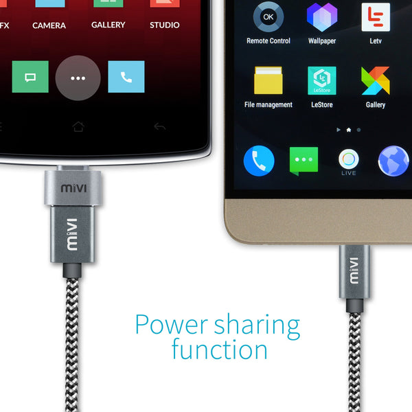 Mivi OAM2AN - Adaptador de micro USB a USB A hembra OTG (negra)