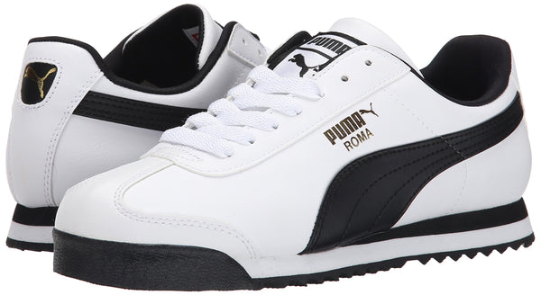 Puma Roma Basic Fashion Sneaker, Blanco/Piel Negra - 9.5 D (M) US