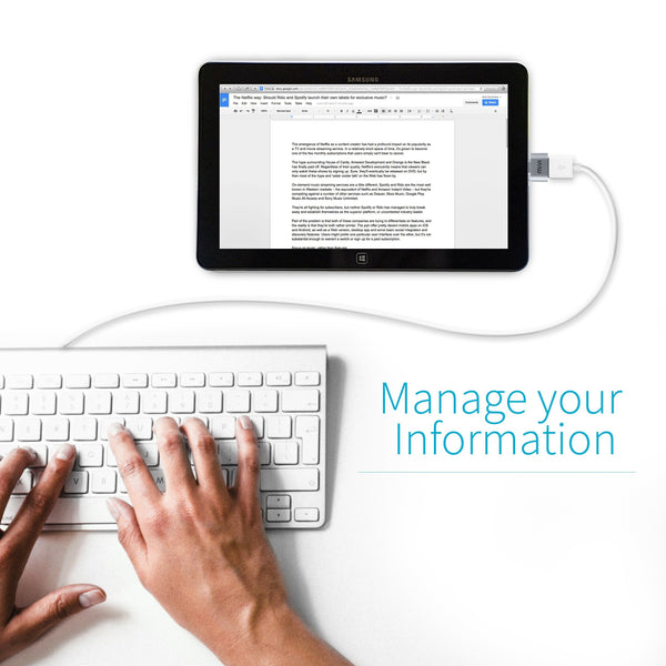 Mivi OAM2AN - Adaptador de micro USB a USB A hembra OTG (negra)