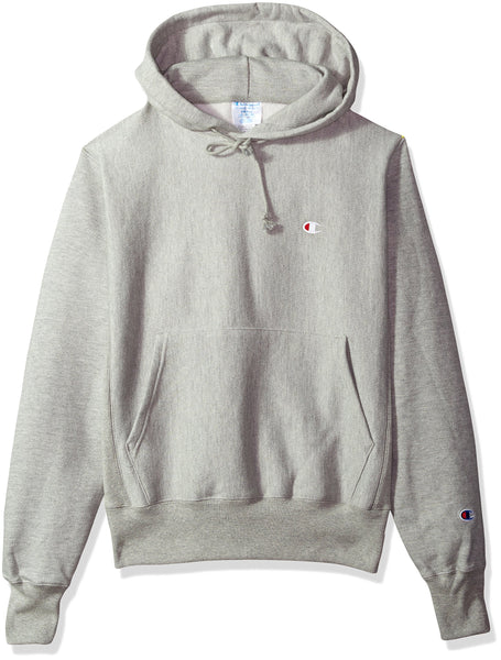 Champion LIFE - Sudadera con capucha para hombre (tejido inverso, talla M), color gris