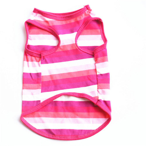 Pet Dog Clothing Cotton Stripe Vest Puppy Cotton